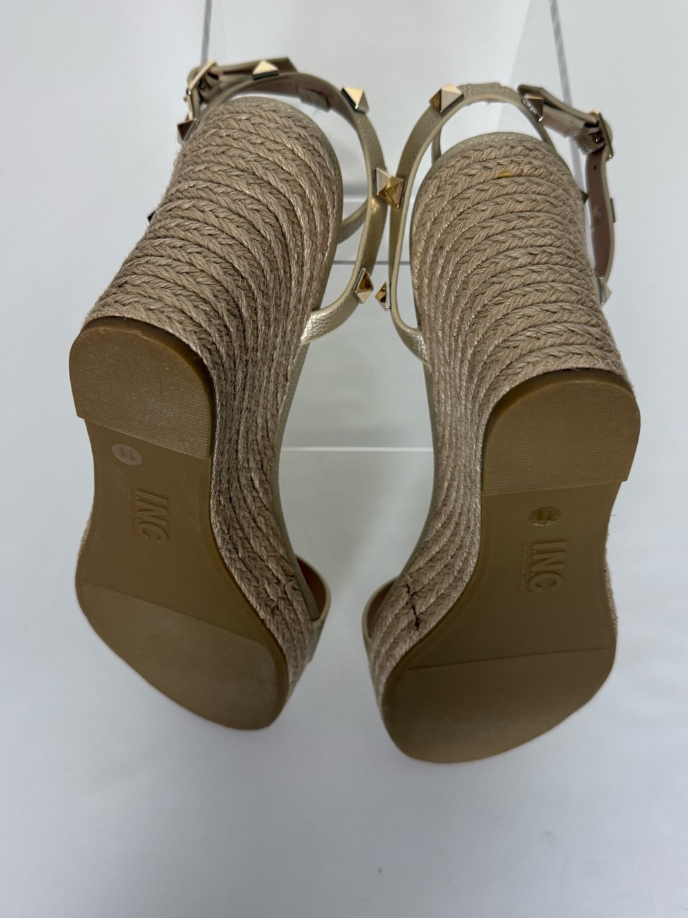 INC Gold Gladiator Wedge Sandals Size 11 – Chic & Statement Style 💛 - Picture 7 of 13